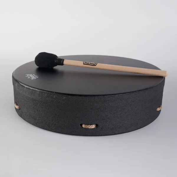 Remo Bahia Buffalo Drum - Black Earth, 16" - Image 3