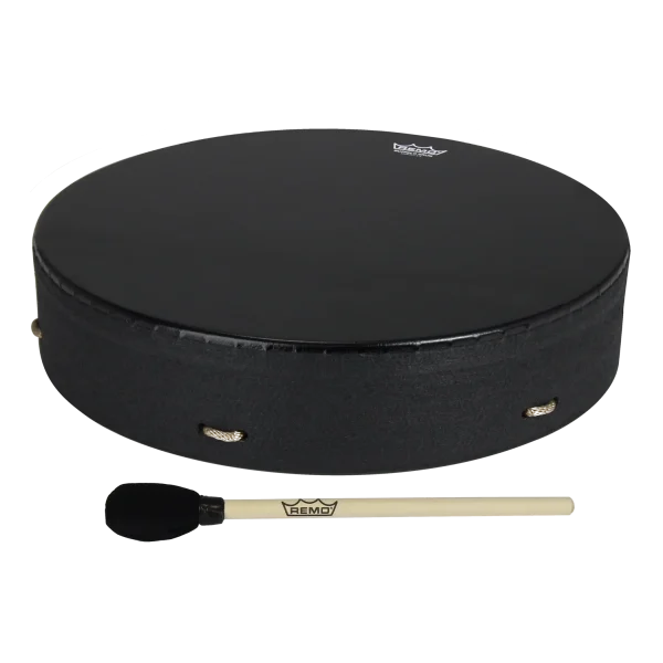 Remo Bahia Buffalo Drum - Black Earth, 16"
